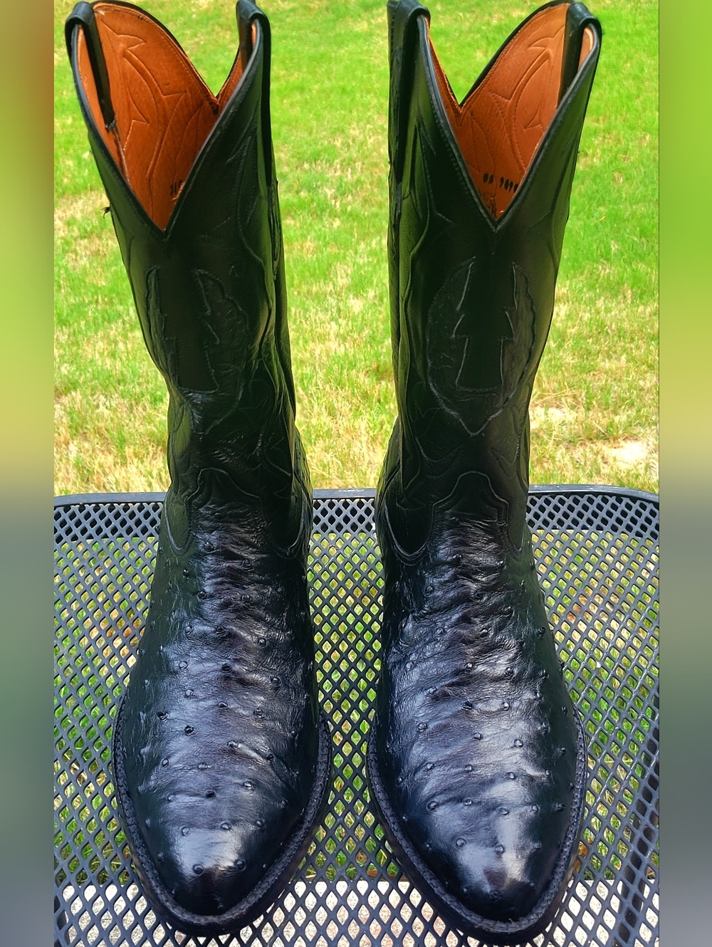 Blackjack Men's Ostrich Cowboy Boots